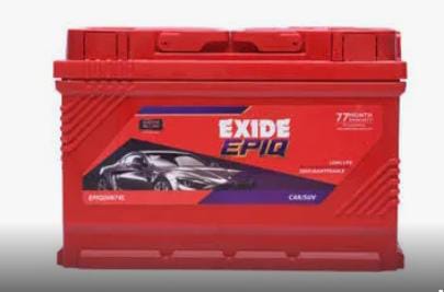 EXIDE EPIQDIN74L-74 Ah Car Battery for Ford Endeavour 3.0 Diesel